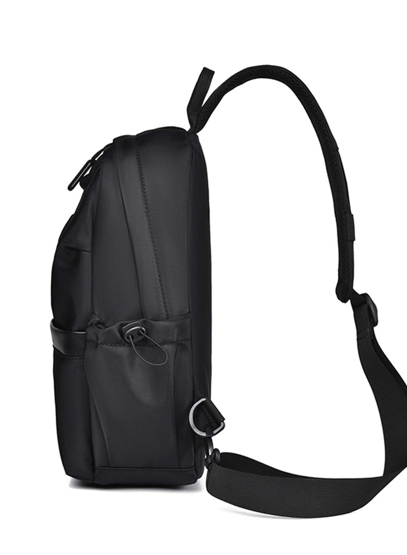 HIKE Unisex Sling Bag Water Resistant Anti-Theft Unisex Shoulder bag for Travel Business Shopping College Outdoor, HK3307, Black - Image 5