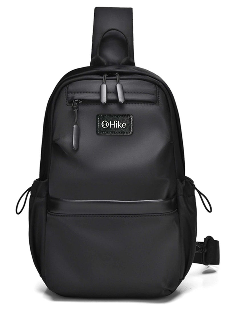 HIKE Unisex Sling Bag Water Resistant Anti-Theft Unisex Shoulder bag for Travel Business Shopping College Outdoor, HK3307, Black - Image 3