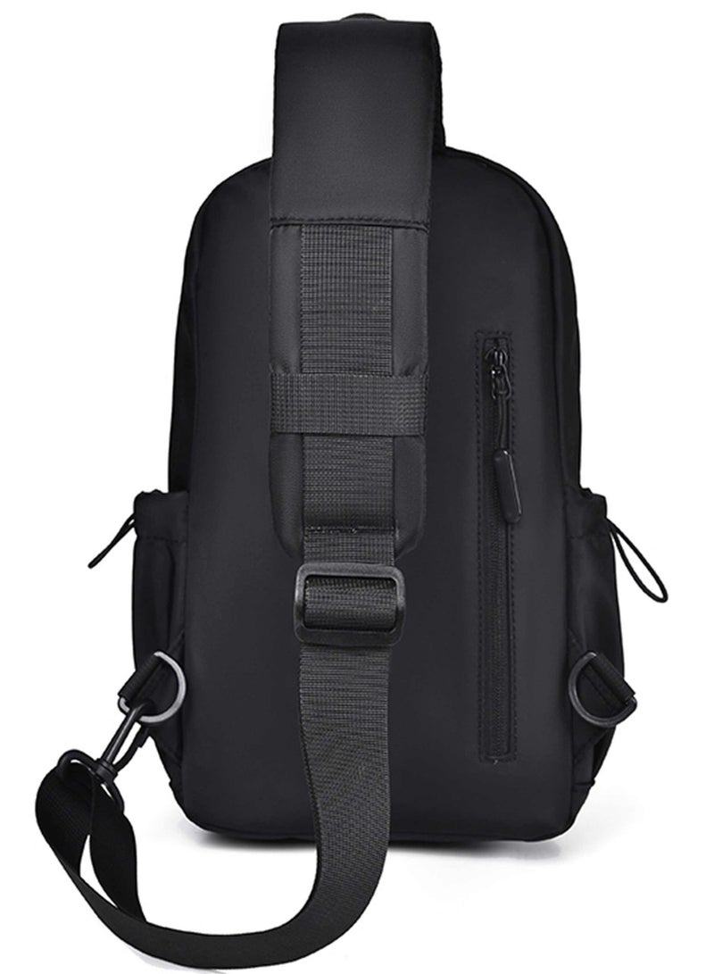 HIKE Unisex Sling Bag Water Resistant Anti-Theft Unisex Shoulder bag for Travel Business Shopping College Outdoor, HK3307, Black - Image 5