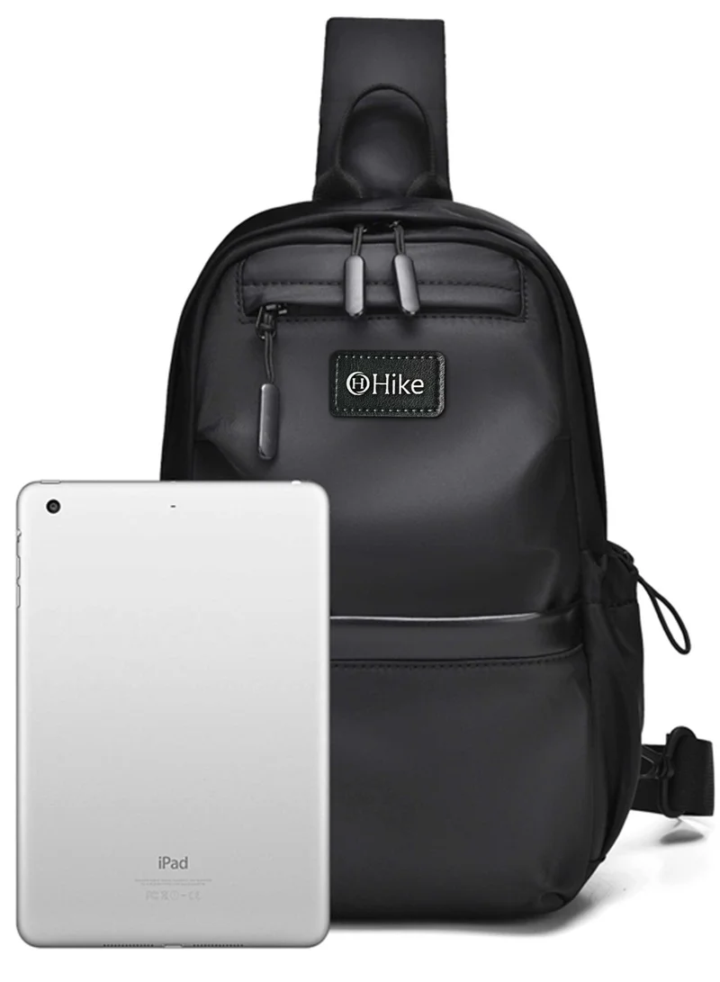 Hike Black Unisex Sling Bag Water Resistant Anti-Theft Unisex Shoulder bag for Travel Business Shopping College Outdoor, HK3307, Black  | Best Price UAE