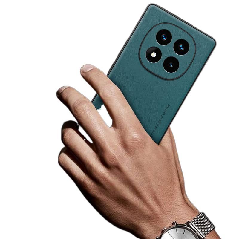 MS Leather Texture Protective Case for Redmi Note 13 with Shockproof and Drop Protection plus Shockproof plus Anti-Fingerprint plus Full Coverage in Mountain Green - Image 5