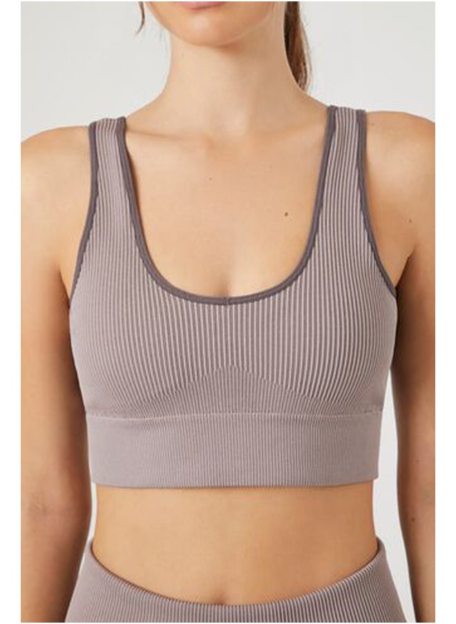 FOREVER 21 - Seamless Scoop-Neck Sports Bra - Image 1