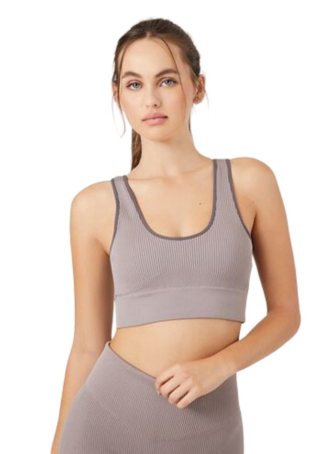 FOREVER 21 Seamless Scoop-Neck Sports Bra - Image 1