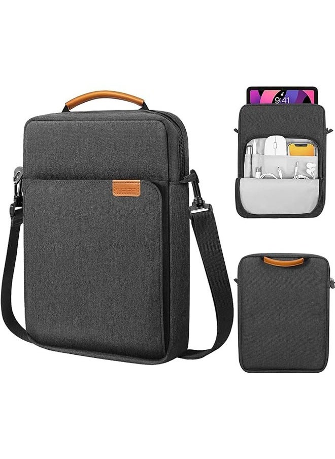 Arabest 9-11 Inch Tablet Sleeve Bag, Fits for iPad air 5 10.9" 2022, iPad Pro 11 M2 2022-2018, iPad 10th 10.9, Air 4 10.9, Tab S8 2022, Handle Carrying Case with Shoulder Strap, Black  - Image 1