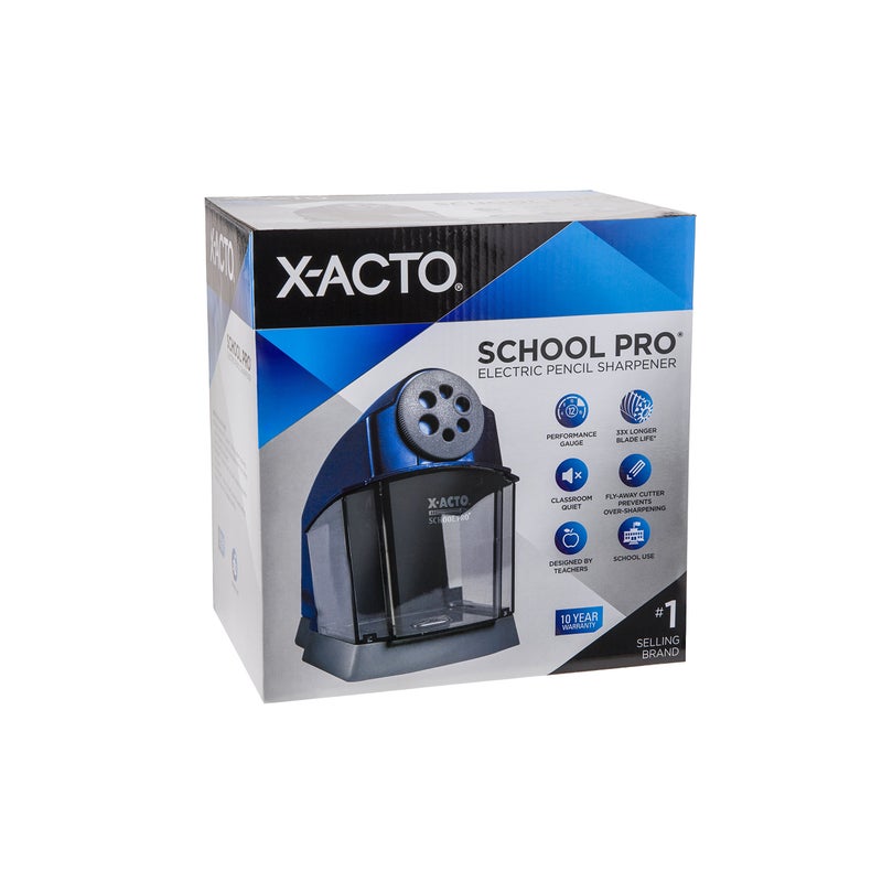X-ACTO School Pro Classroom Electric Pencil Sharpener, Blue, 1 Count - Image 5