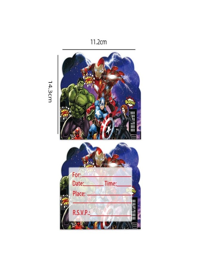 SUTRADHAR Superhero Birthday Invitations,Superhero Party Invitations Birthday Party Supplies Decoration (Invitations1) - Image 2