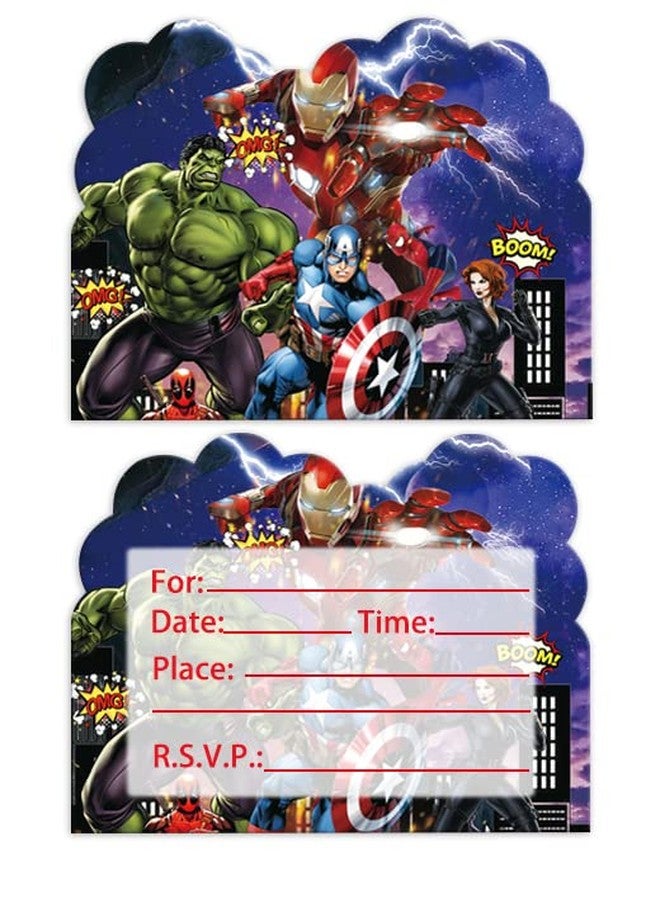 SUTRADHAR Superhero Birthday Invitations,Superhero Party Invitations Birthday Party Supplies Decoration (Invitations1) - Image 1