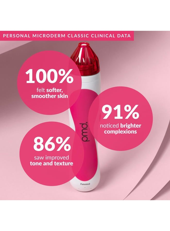 PMD Beauty PMD Personal Microderm Classic for At-Home Use, Facial Exfoliator Tool, Microdermabrasion Machine Kit for Face and Body Skincare, Pink  - Image 3