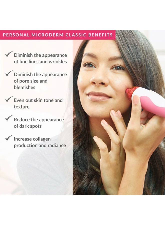 PMD Beauty PMD Personal Microderm Classic for At-Home Use, Facial Exfoliator Tool, Microdermabrasion Machine Kit for Face and Body Skincare, Pink  - Image 2