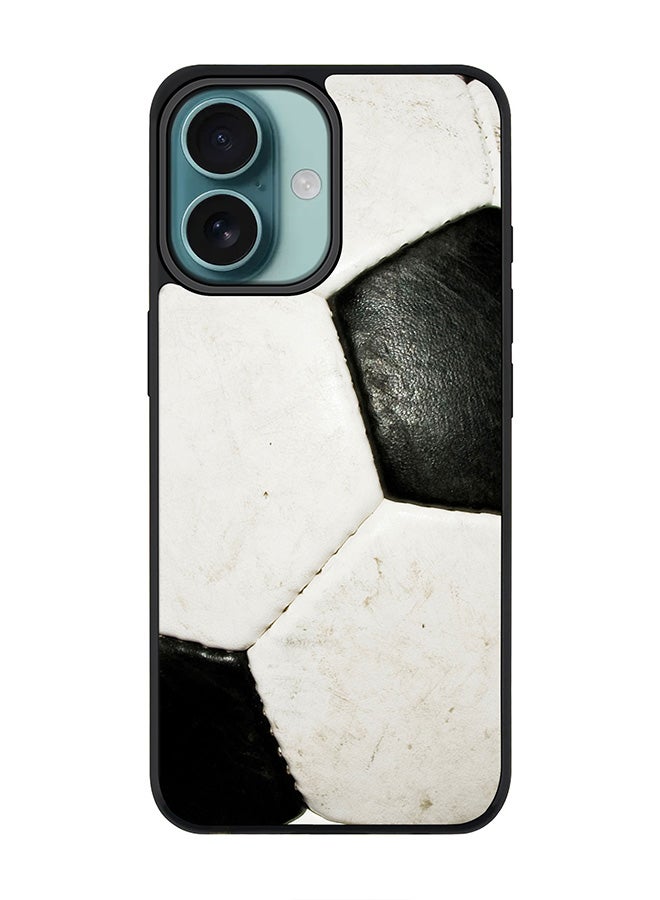 Stylizedd For iPhone 16 Case [Compatible with MagSafe] Slim Magnetic cover Phone Case iPhone 16 -Football (Soccer Ball) - Image 1