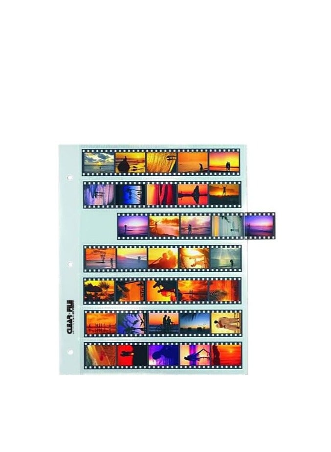 ClearFile Archival-Classic Storage Page for Negatives, 35mm, 7-Strips of 5-Frames - 25 Pack