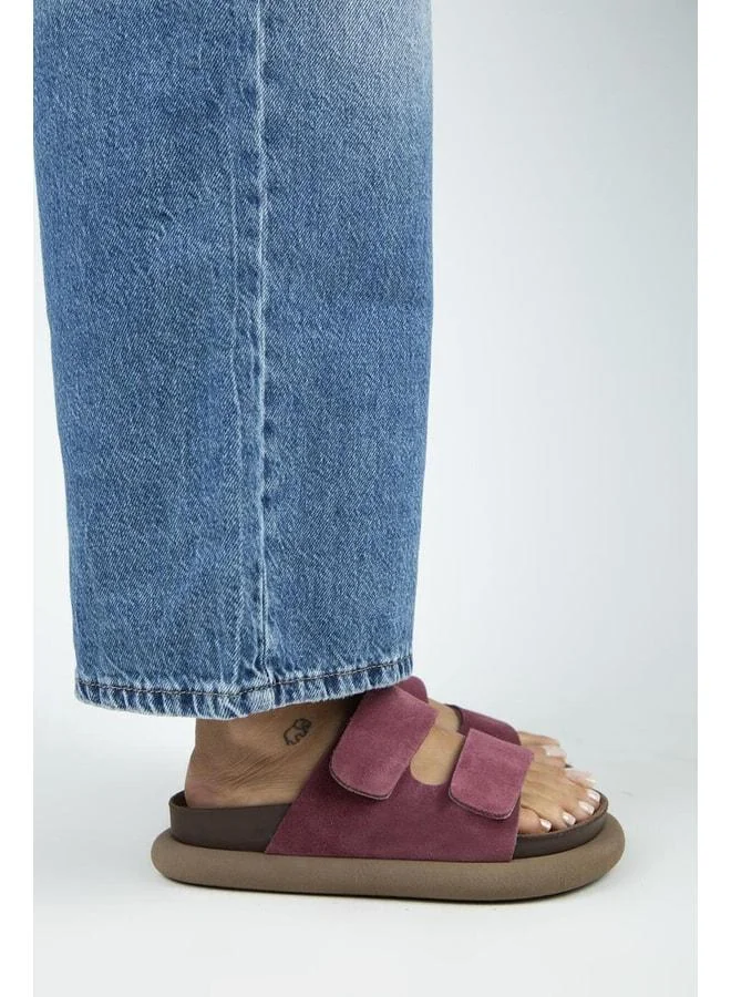 Manijero  Lillo Women's Genuine Leather Double strap Cherry Slippers. for Women | Best Price UAE
