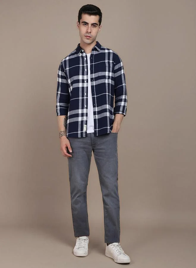 Dennis Lingo Dennis Lingo Checked Long Sleeves Casual Shirt