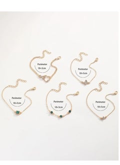 YUCCA Large Set of 5 Pieces of Bracelets in Different Shapes and New Fashion Geometric Shapes, Suitable for Daily Use. Suitable for Daily Wear and As a Gift to Friends.  - Image 3