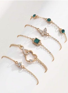 YUCCA Large Set of 5 Pieces of Bracelets in Different Shapes and New Fashion Geometric Shapes, Suitable for Daily Use. Suitable for Daily Wear and As a Gift to Friends.  - Image 2