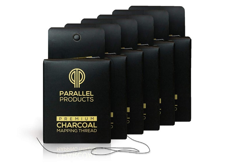 PARALLEL PRODUCTS Parallel Products  Premium Eyebrow Mapping String for Microblading  PreInked  1 mm Charcoal Thread  Essential Brow Microblading Supplies  15 Meters per Box 6Pack