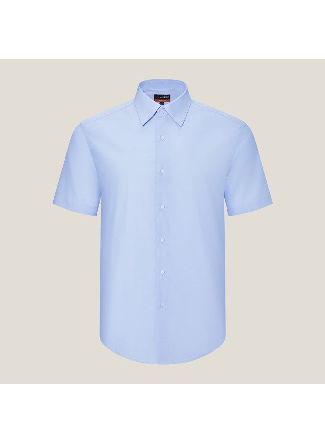 G2000 Mall-matching Cotton Blend Plain Texture Skin-friendly Comfortable Short-sleeve Shirt, Blue-green, M/05 - Image 5