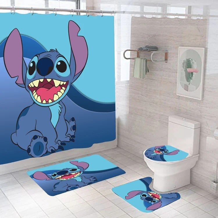 Y&D Hot Sale Luxury Hotel Shower Curtain Bath Mat Bathroom Shower Curtain Set Shower Liner - Image 1