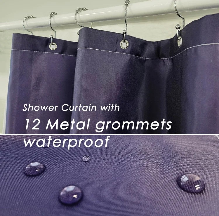 Y&D Hot Sale Luxury Hotel Shower Curtain Bath Mat Bathroom Shower Curtain Set Shower Liner - Image 5