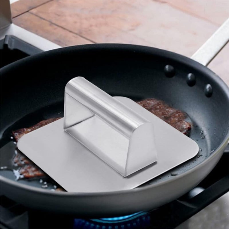 Istara Stainless Steel Burger Press Burger Smasher NonStick Smooth Bacon Press Patty Maker Grill Press Perfect for Flat Top Griddle Grill Cooking Accessories - Image 5