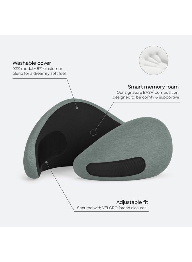 OSTRICH PILLOW Ostrichpillow Go Neck Pillow - Premium Memory Foam Travel Pillow, 360º Ergonomic Design, Asymmetrical Sides, Travel Bag Included, Washable Modal Cover - Image 3
