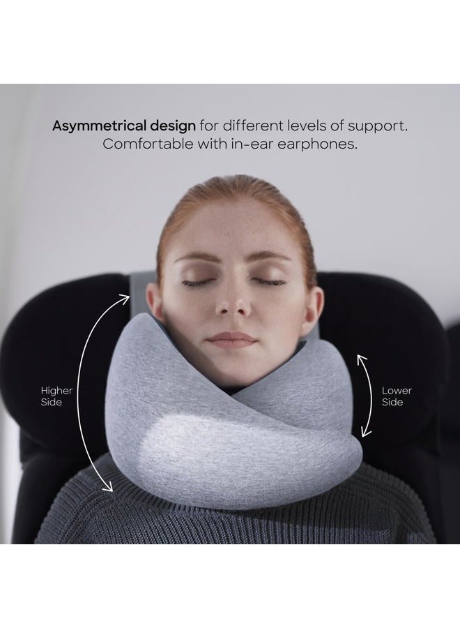 OSTRICH PILLOW Ostrichpillow Go Neck Pillow - Premium Memory Foam Travel Pillow, 360º Ergonomic Design, Asymmetrical Sides, Travel Bag Included, Washable Modal Cover - Image 2