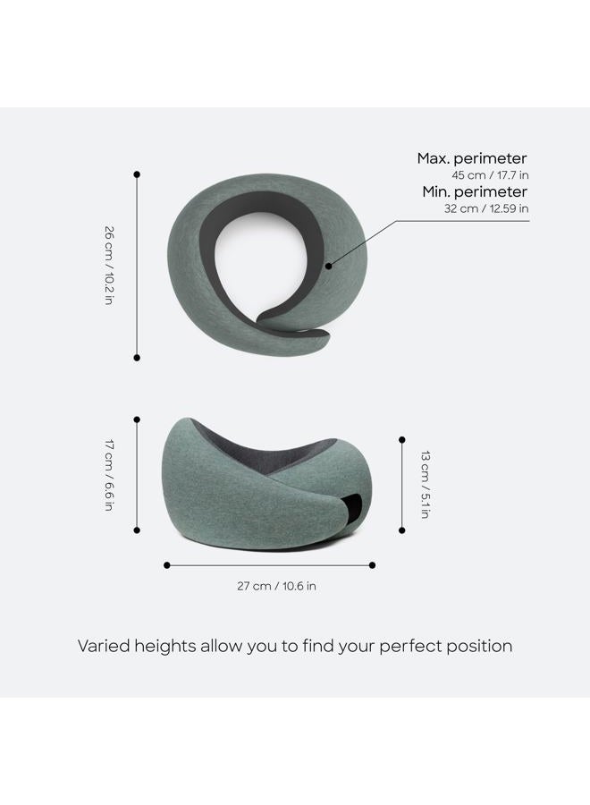 OSTRICH PILLOW Ostrichpillow Go Neck Pillow - Premium Memory Foam Travel Pillow, 360º Ergonomic Design, Asymmetrical Sides, Travel Bag Included, Washable Modal Cover - Image 4