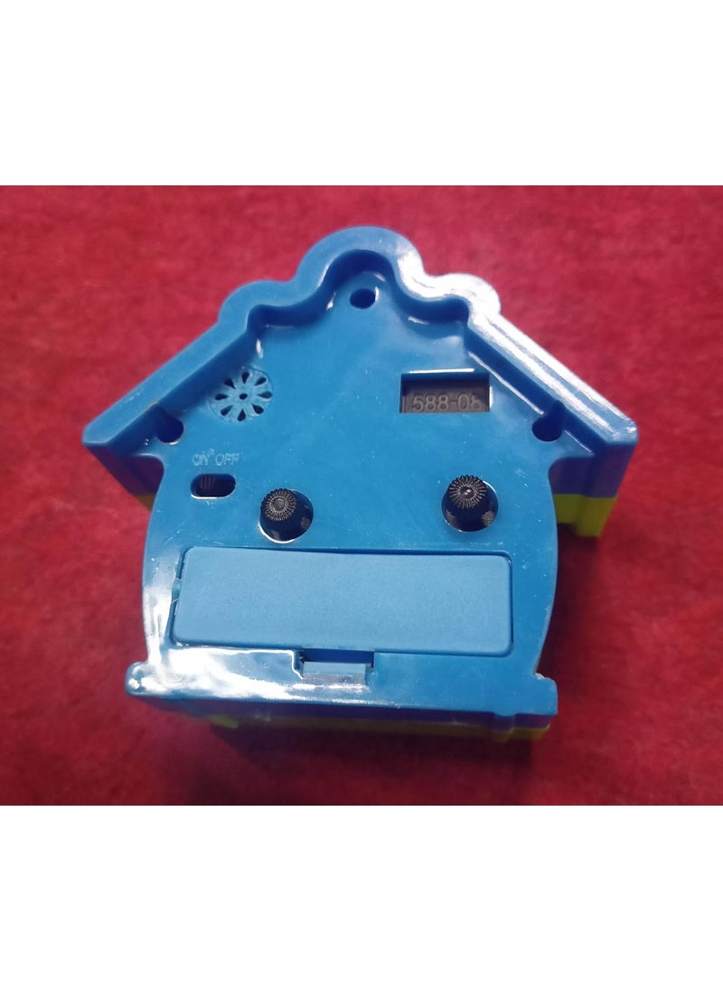Generic - Mini Multi Colour Alarm Clock House with a Time Pointing at 1 oclockfor Kids - Image 1