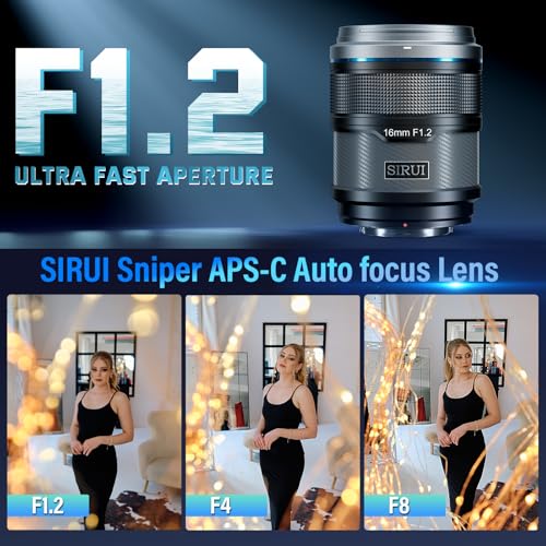 SIRUI Sniper 16mm Autofocus Lens, F1.2 Wide Angle APS-C Camera Lens for Z8, Z9, Z5, Z6, Z7, Zfc (Z Mount, Black) - Image 2