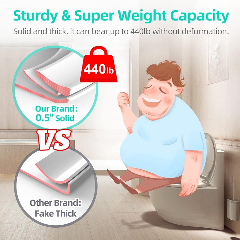 Uming Elongated Toilet Seat with Builtin Potty Training Seat for Toddlers Adults Slow Close Never Loosen Heavy Duty Ergonomic Space Saving Toddler Toilet SeatElongated 185 Oval - Image 5