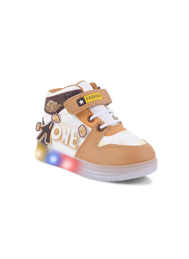 KATS Kids Mid-Top Blink LED Light Sneakers with Velcro Closure - Image 2