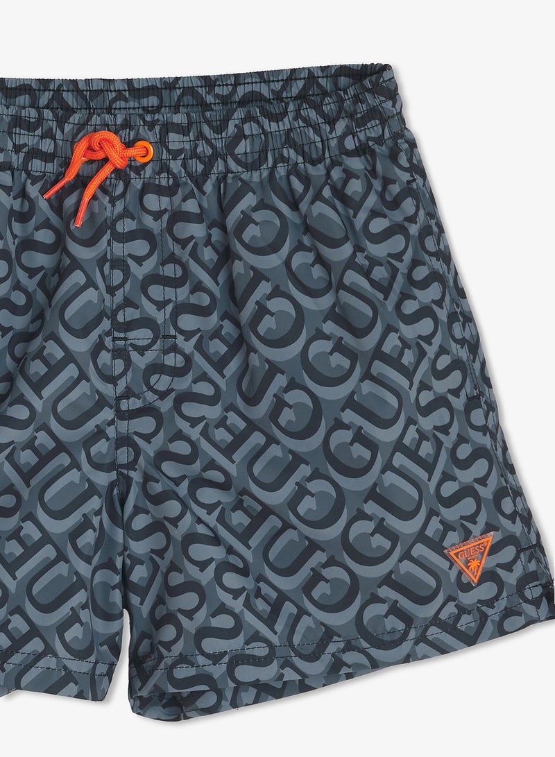 GUESS Youth Printed Drawstring Swim Shorts - Image 3