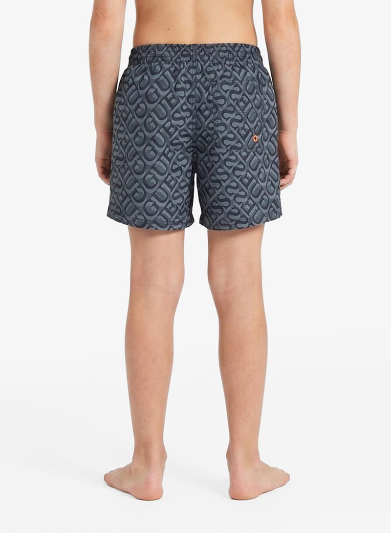 GUESS Youth Printed Drawstring Swim Shorts - Image 5