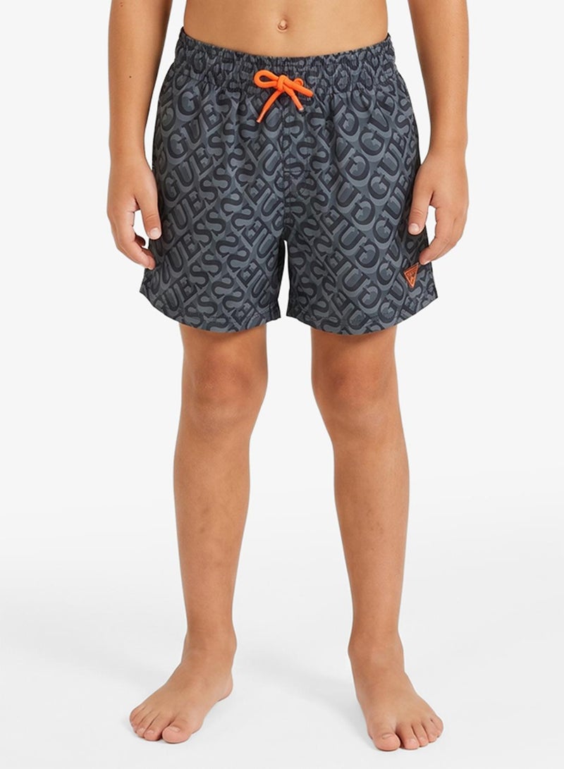 GUESS Youth Printed Drawstring Swim Shorts - Image 4