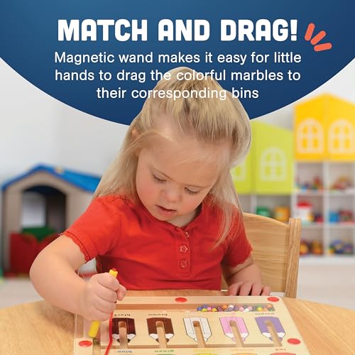 Constructive Playthings Color Matching Game with Magnetic Toys for Kids Ages 3+, Wooden Magnetic Color Sorting and Counting Montessori Educational Kids Game - Image 4
