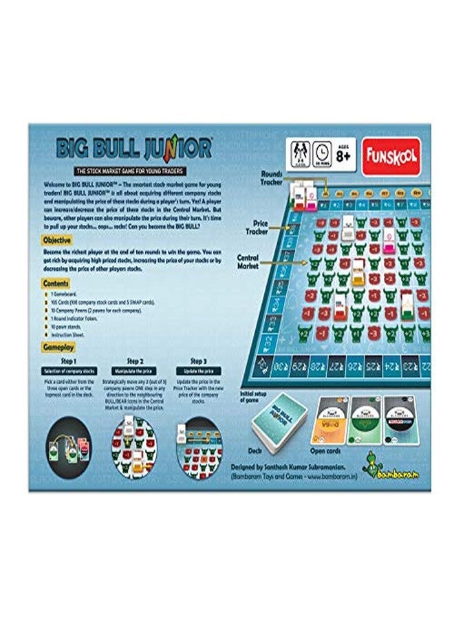 Funskool Games Stock Market and Trade Strategy for Young Traders, Kids and Family Big Bull Junior Board Game (2-5 Players, Multicolor, 8 and Above) - Image 3