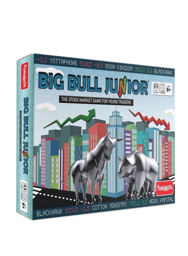 Funskool Games Stock Market and Trade Strategy for Young Traders, Kids and Family Big Bull Junior Board Game (2-5 Players, Multicolor, 8 and Above) - Image 1