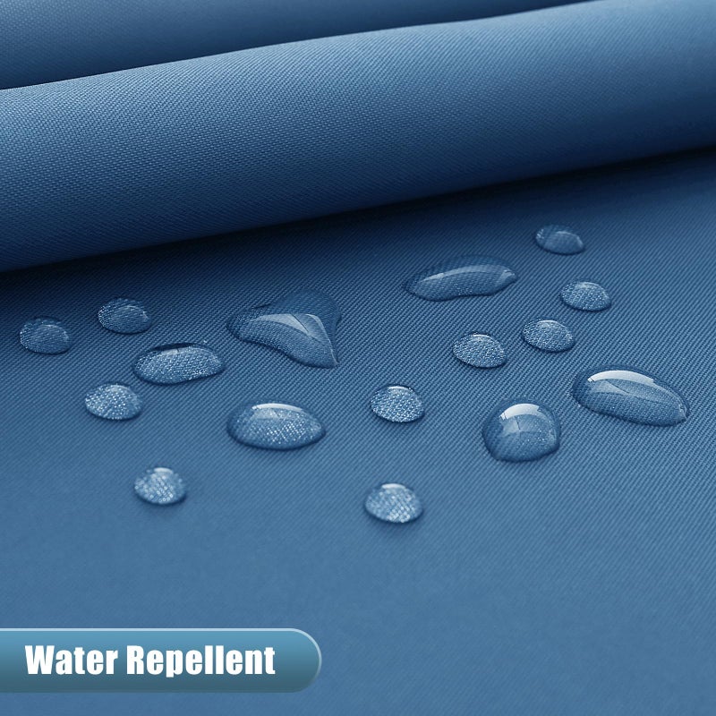 OLANLY Luxury Blue and White Ombre Shower Curtain Sets with 12 Hooks, Waterproof and Washable Decorative Shower Curtains for Bathroom, 72x72 Inches - Image 4