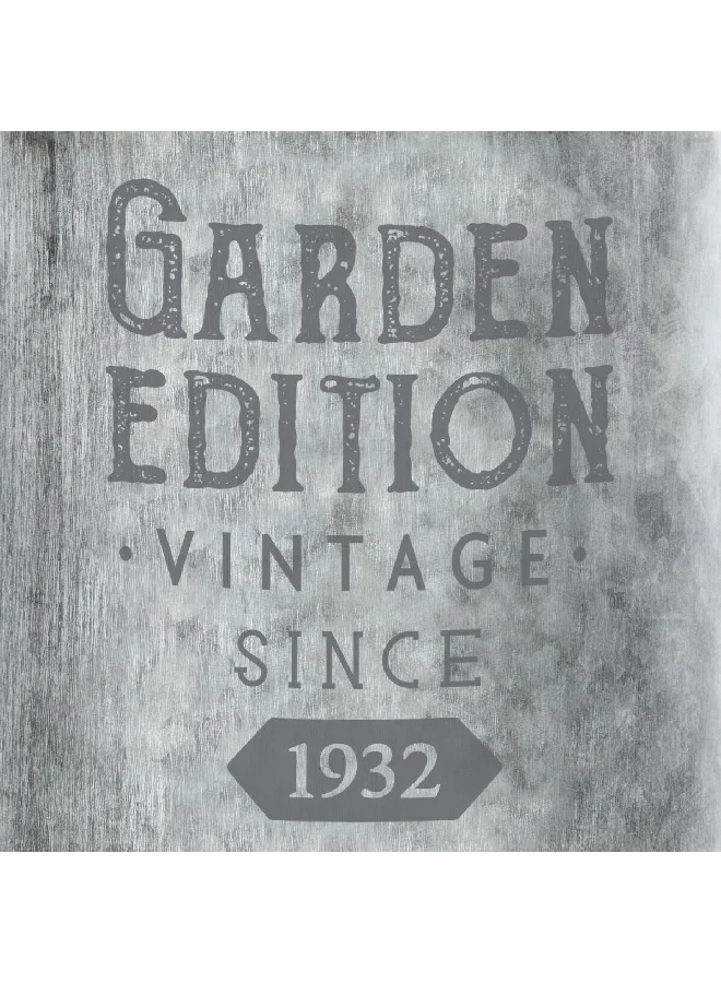atmosphera Durable Vintage Garden Edition Zinc Milk Jug Vase Grey 37 x 23.5 x 21 cm 155779A