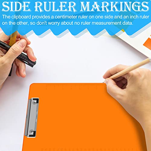 HERKKA Clipboards, HERKKA 25 Pack Plastic Clipboards Low Profile Clip Standard A4 Letter Size, Assorted Transparent Color, for Classroom and Office Use - Image 4