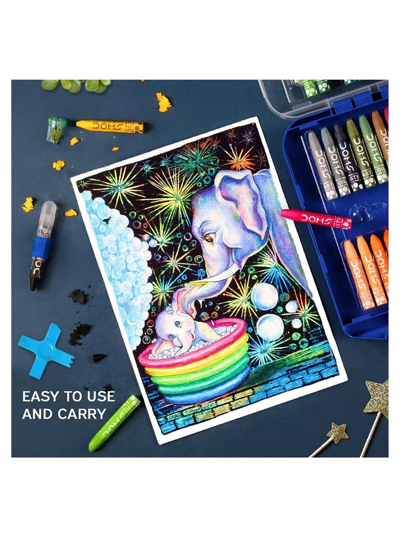 DOMS 25 قطعة من الباستيل الزيتي متعدد الألوان - Image 3