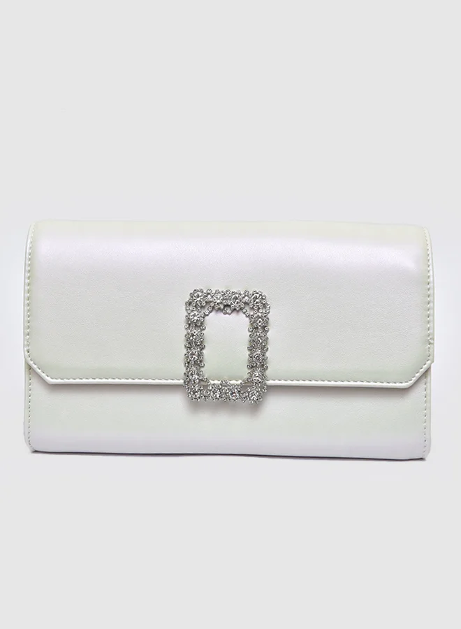 Vincci Flap Over Shoulder Bag with Chain Detail