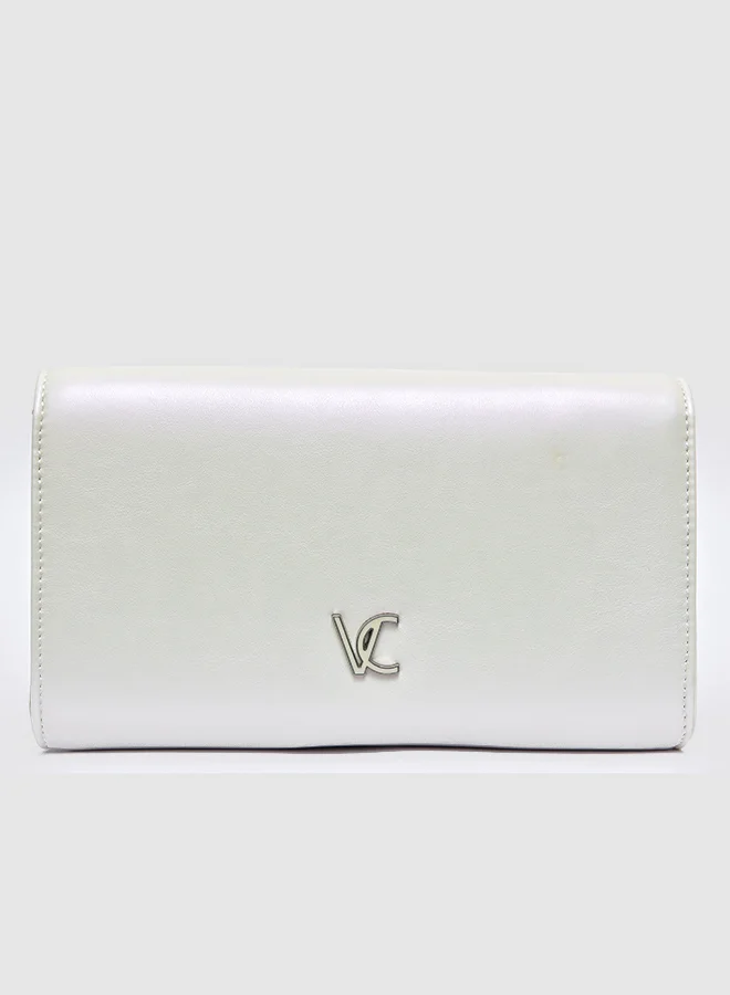 Vincci Flap Over Shoulder Bag with Chain Detail