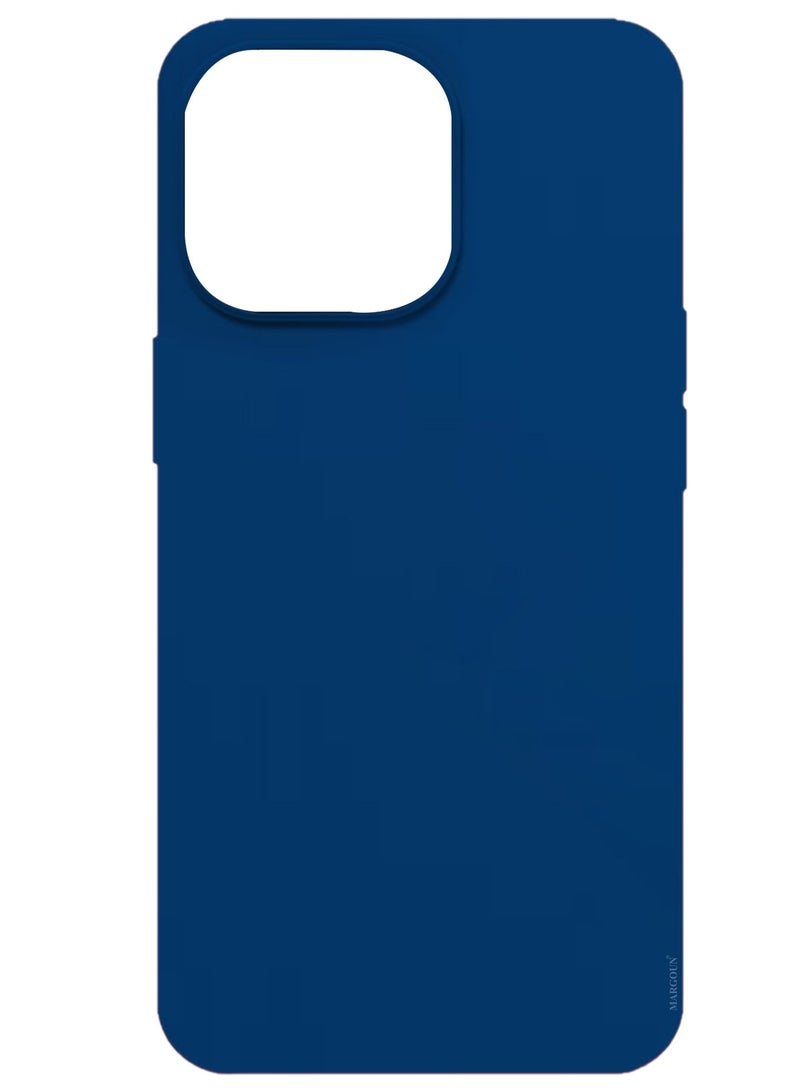 CATANES Silicone Case Cover for Apple iPhone 15 Plus, Slim Protective Cover with Microfiber Lining, Drop Protection - Midnight Blue - Image 1