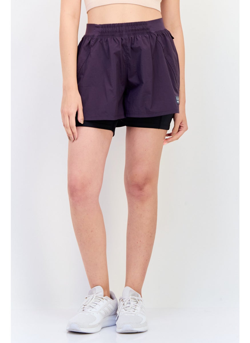 New Balance Women Athletic Fit 6 Inseam Training Shorts, Purple  - Image 1