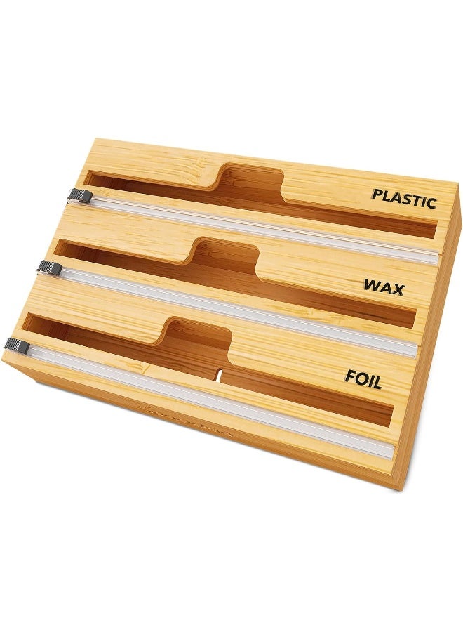 Honey Bee Bamboo Plastic Dispenser Wrap Organizer With White Cutting - Image 1