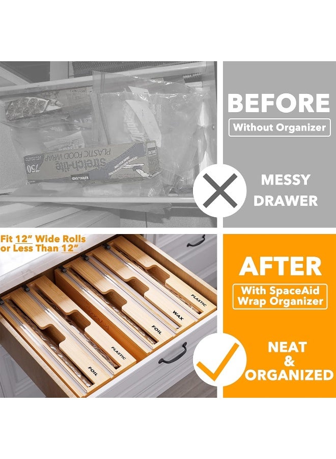 Honey Bee Bamboo Plastic Dispenser Wrap Organizer With White Cutting - Image 3