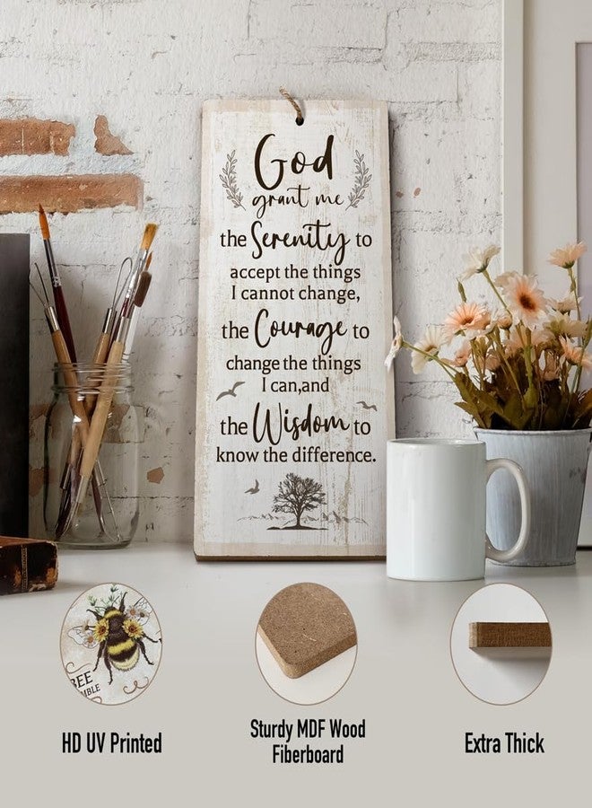 YZEXEZY Inspirational Religious Wall Decor-Serenity Prayer Sign12"x6"-God Grant Me Serenity, Courage,Wisdom-Christian Wall Art,Christian Gifts,Religious Gifts - Image 2