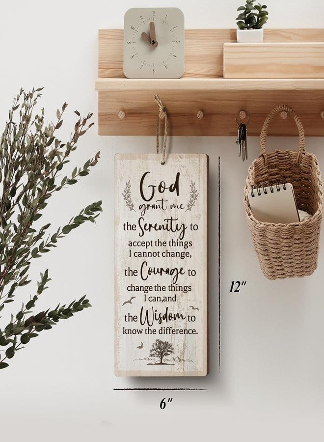 YZEXEZY Inspirational Religious Wall Decor-Serenity Prayer Sign12"x6"-God Grant Me Serenity, Courage,Wisdom-Christian Wall Art,Christian Gifts,Religious Gifts - Image 3