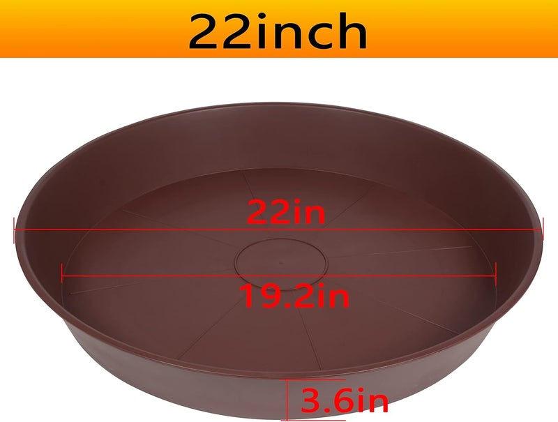 Bleuhome Plant Saucer Dish for Garden (22", Chocolate) - Image 2